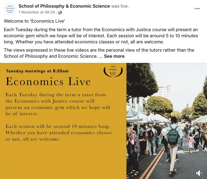 economics live on facebook